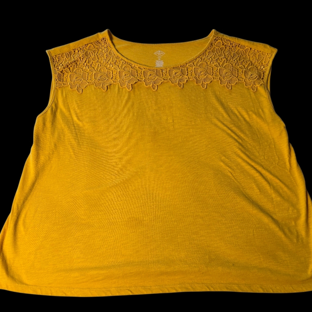 Gold Lace Detail Women's Sleeveless Top By St. John's Bay